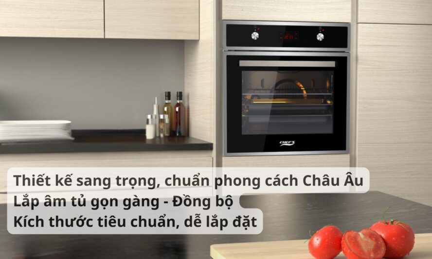 Lò nướng Chefs có tốt không ? 1 Thiết kế lắp âm lò nướng Chefs